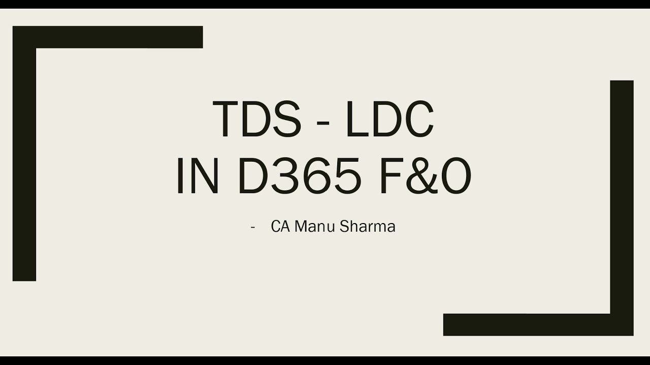 Episode 1 | Basic TDS Setup with Transactions