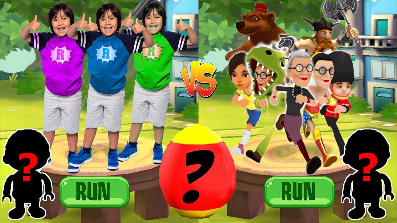 Tag with Ryan vs Angry Gran Run - All Characters Unlocked All Costumes All Vehicles - Gameplay