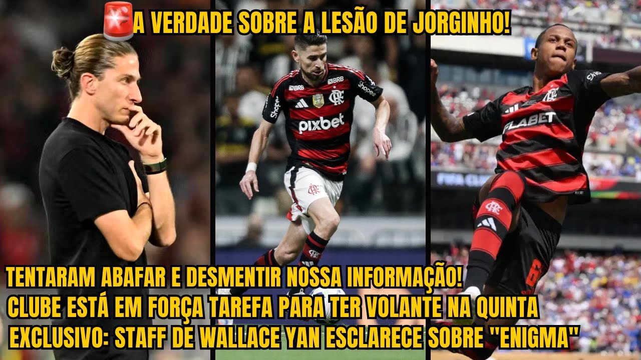 URGENTE: CLUBE ESTÁ E SEGUE ABAFANDO A LESÃO DE JORGINHO! STAFF DE W. YAN FALOU SOBRE ENIGMA E+