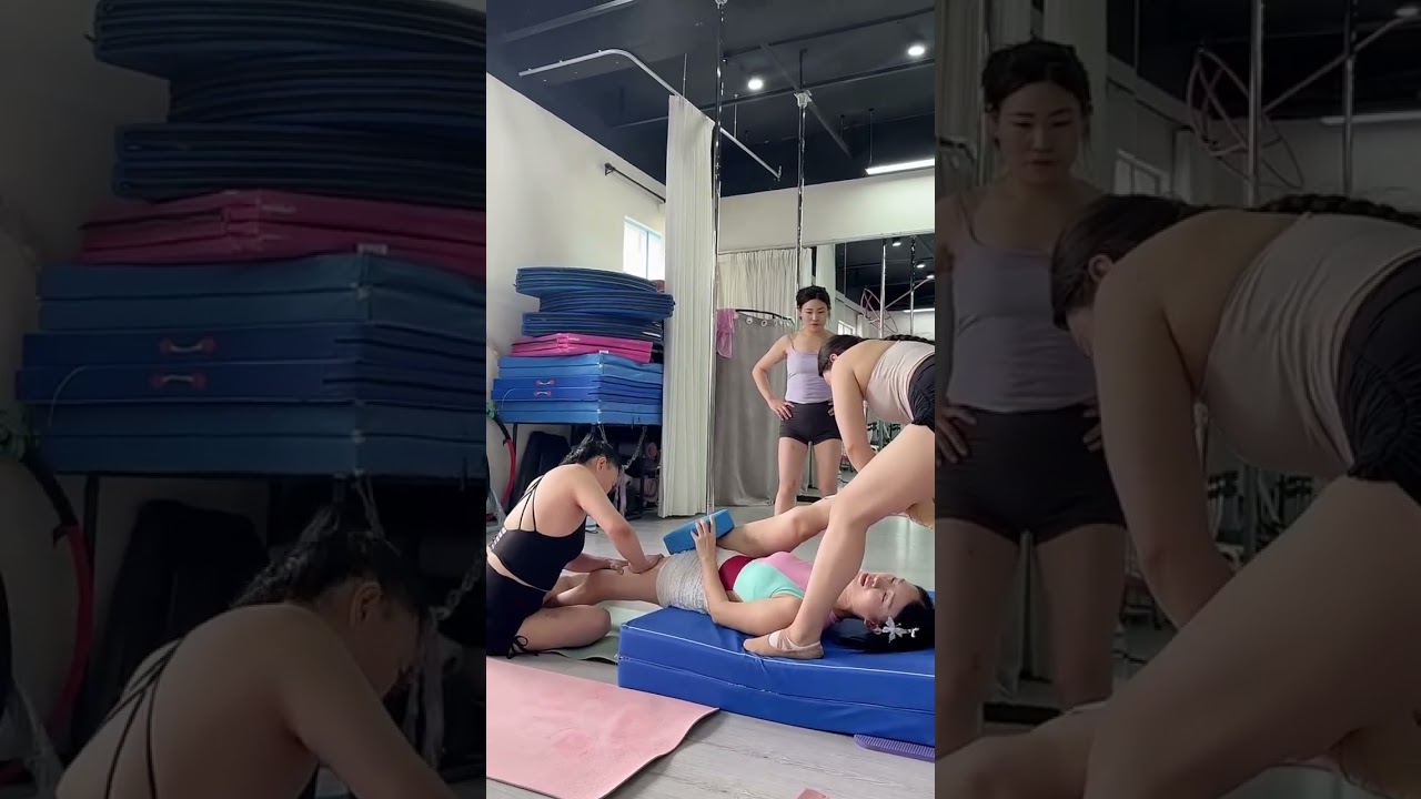 dance show and good figure opening exercise horse girl 