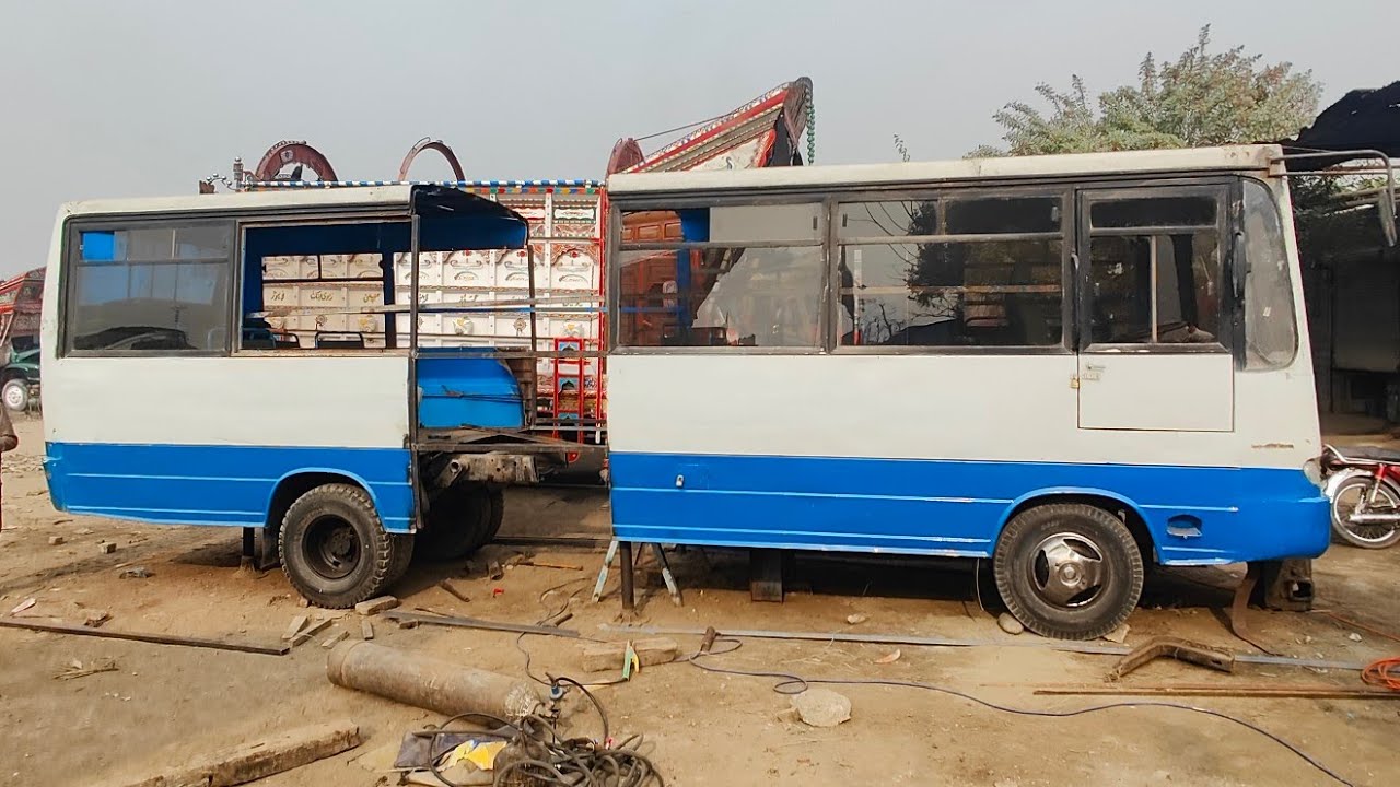 Unbelievable Pakistani Genius Workers Bus transformation Process 