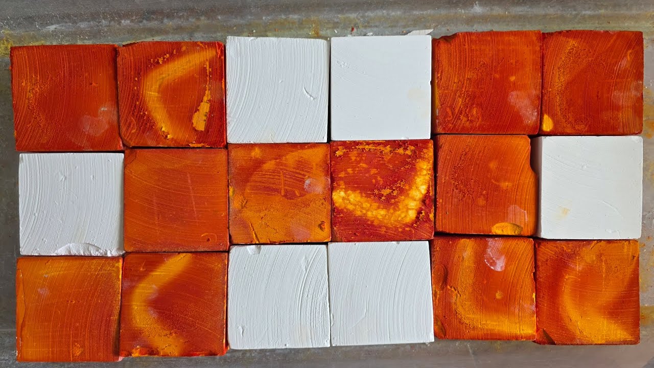 Yellow & Plain Gym Chalk Blocks| ASMR | Fresh Blocks | Sleep Aid | Oddly Satisfying