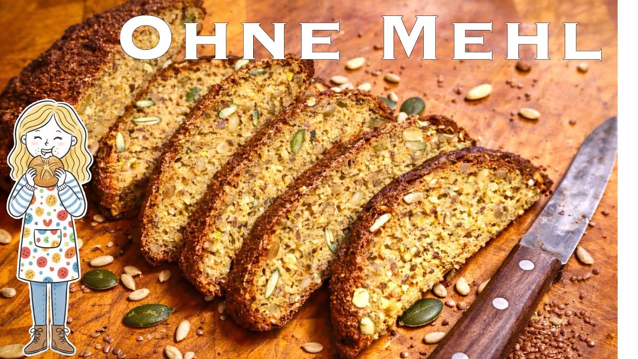Schnelles Backen ohne Mehl–Herzhaftes, proteinreiches Körnerbrot mit Haferkleie & Quark. Flourless