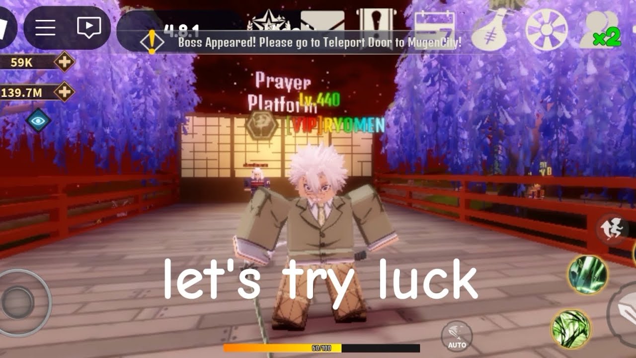 Try luck to get sanemi | demon soul simulator roblox