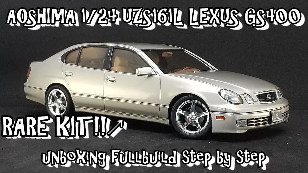Scale Car Plastic Model AOSHIMA 1/24 UZS161L LEXUS GS400 unboxing fullbuild step by step