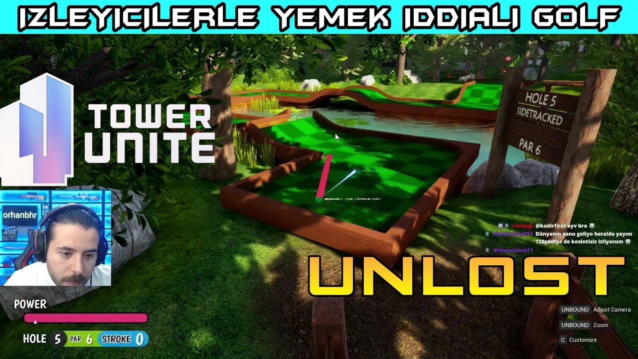 UNLOST GECE İZLEYİCİLERLE YEMEK İDDİALI GOLF OYUNU TOWER UNİTE (07.12.2017)