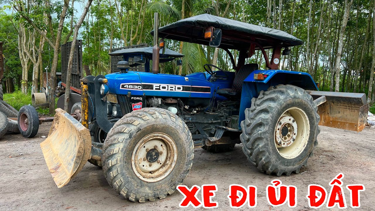 Review máy cày ford 4630 gắn lam ủi chuyên đi trang đất, lh ủi đất 0969204480