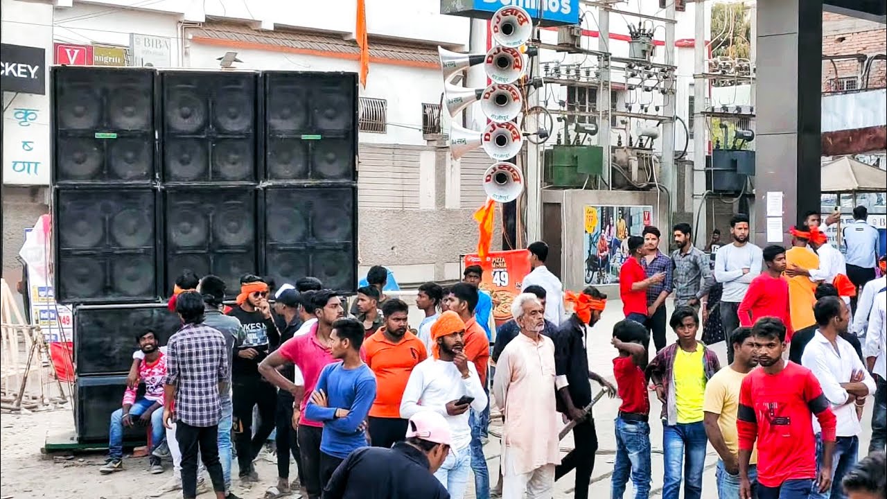 Ramnavmi Shobha Yatra & Jhanki In Hajipur with DJ Sanu 40 Boxes setup & lighting #ramnavami #hajipur