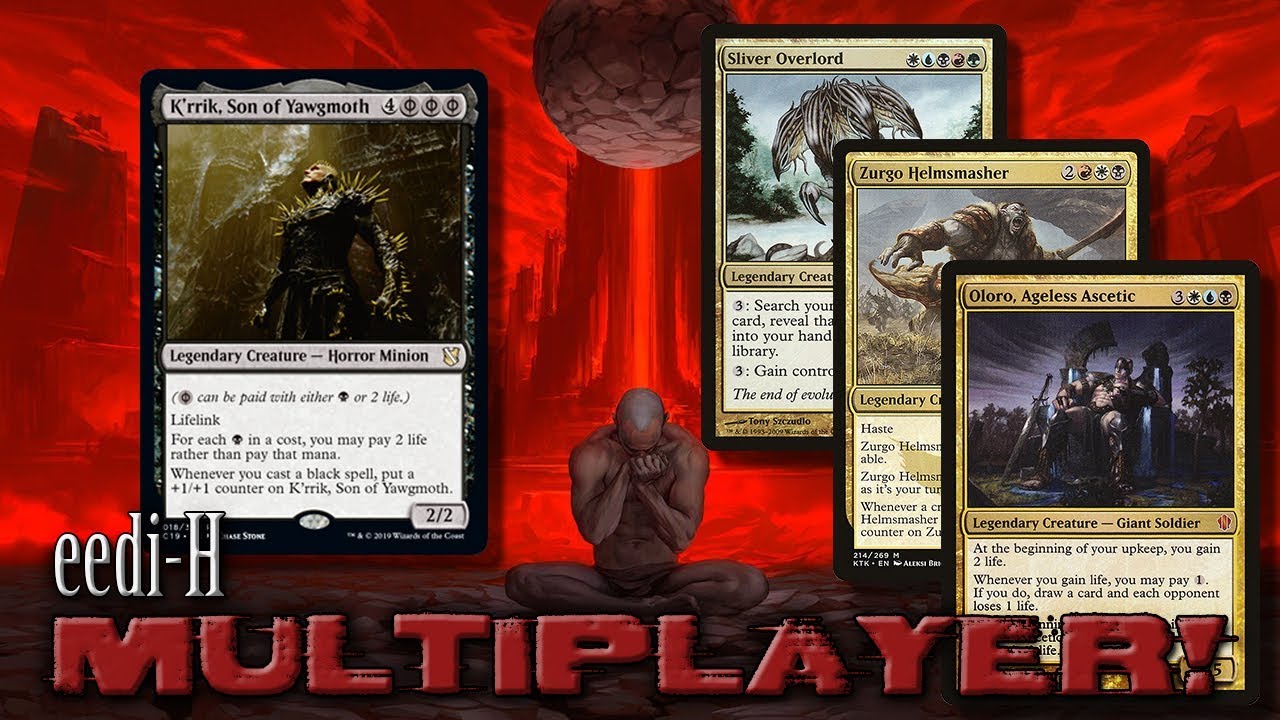 K'rrik Son of Yawgmoth vs Oloro Ageless Ascetic Zurog Helmsmasher & Sliver Overlord - Commander/EDH