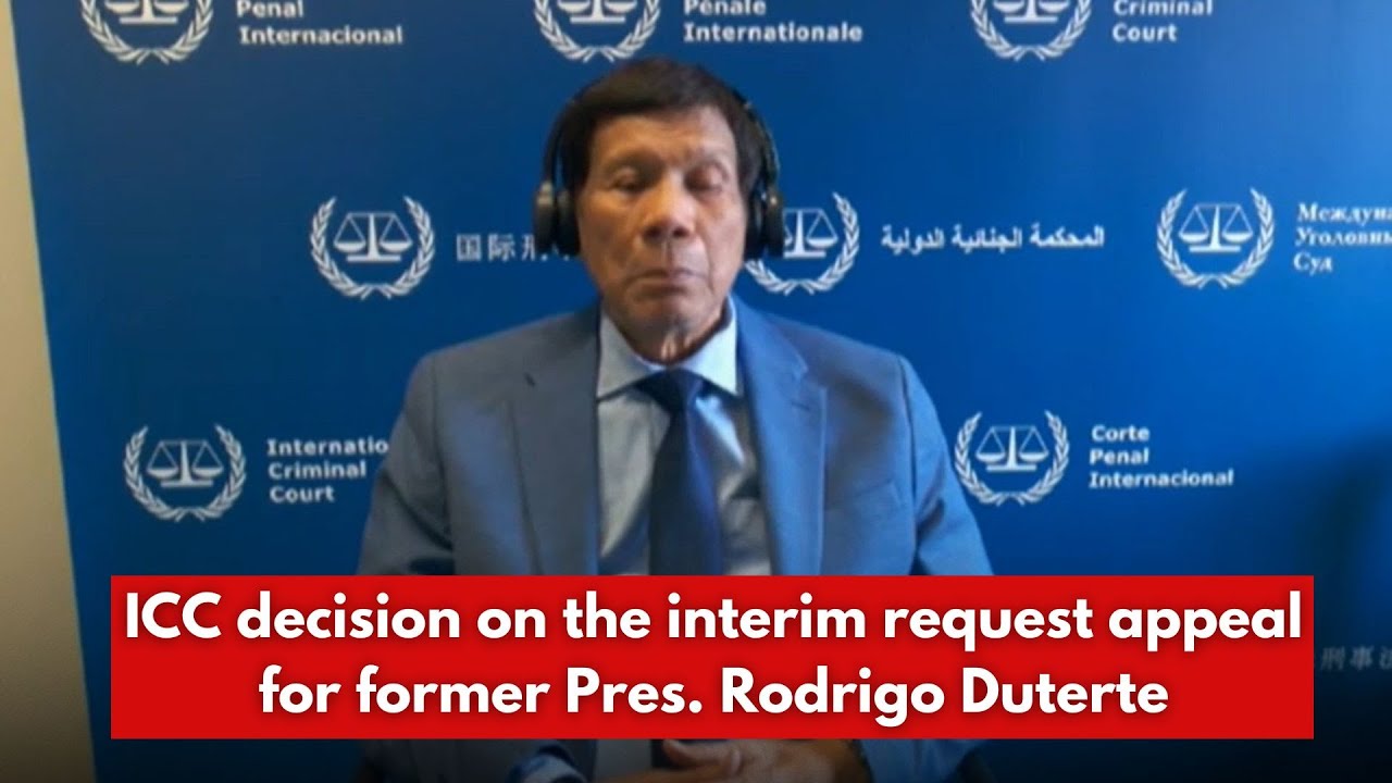 LIVE: DESISYON NG ICC SA APELANG INTERIM RELEASE KAY DATING PANG. RODRIGO DUTERTE - Replay
