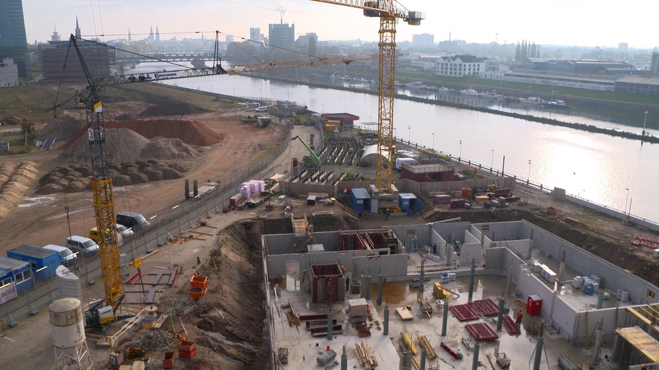 Überseeinsel Bremen: Neubau am ehemaligen Reislager Kellogg-Gelände