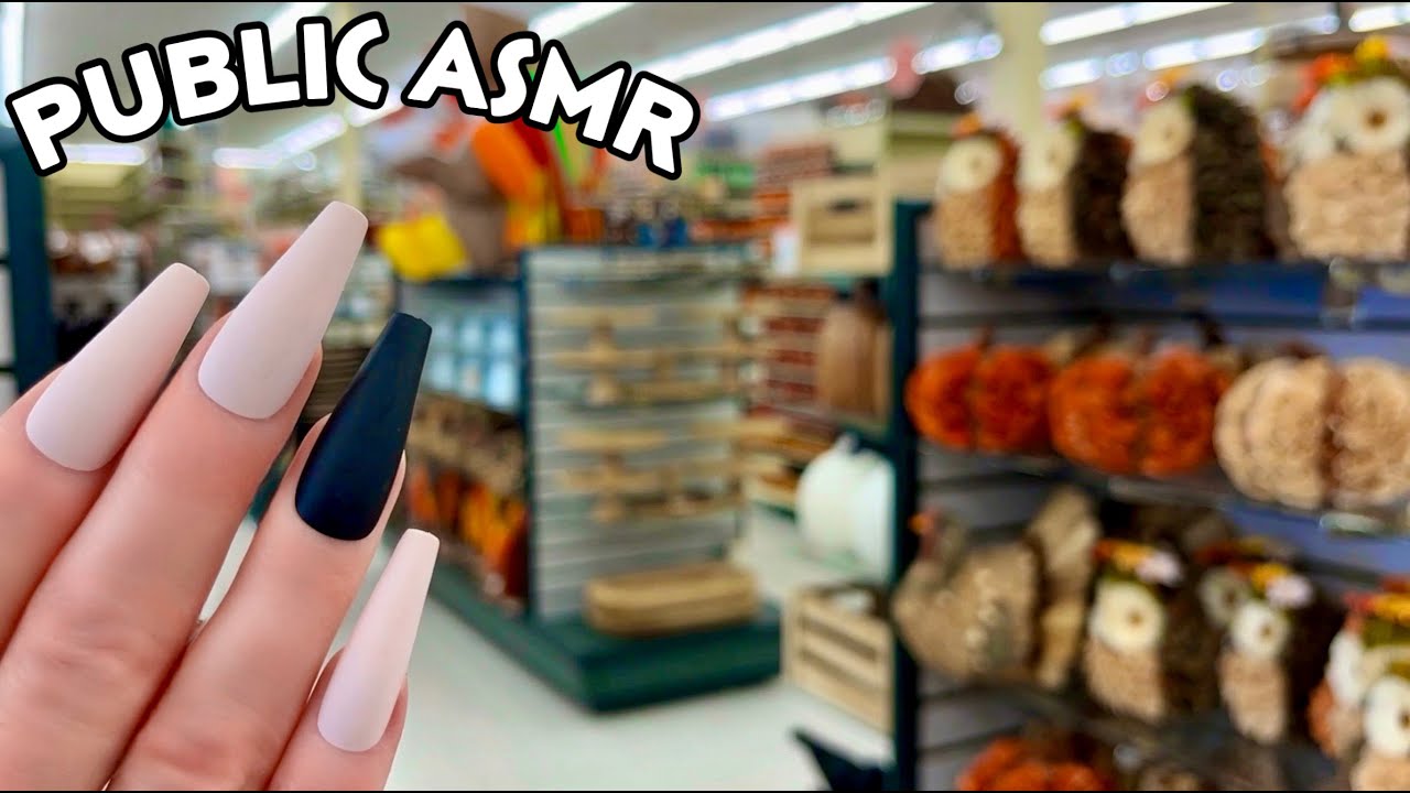 PUBLIC ASMR ✂️ CRAFTY TINGLES ~ TAPPING & SCRATCHING AROUND STORE