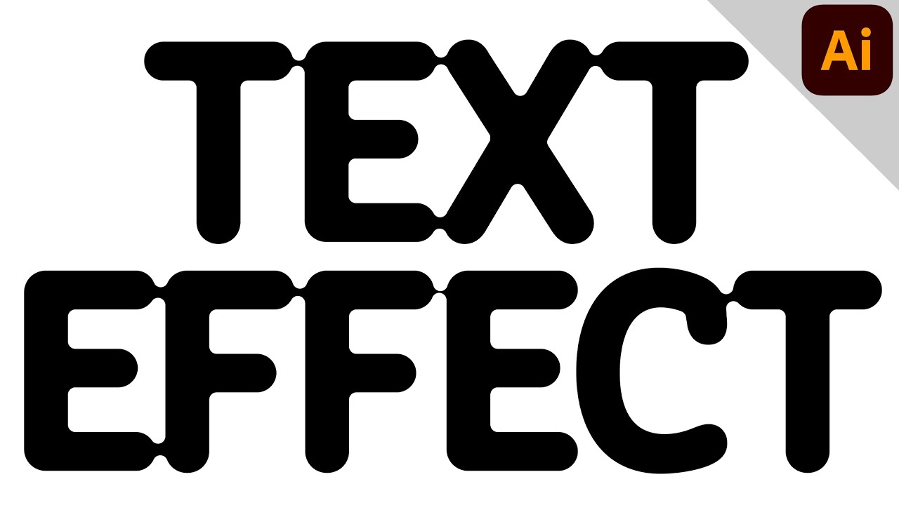 Ink bleed text effect | Connect letters | ILLUSTRATOR TUTORIAL - TEXT EFFECT