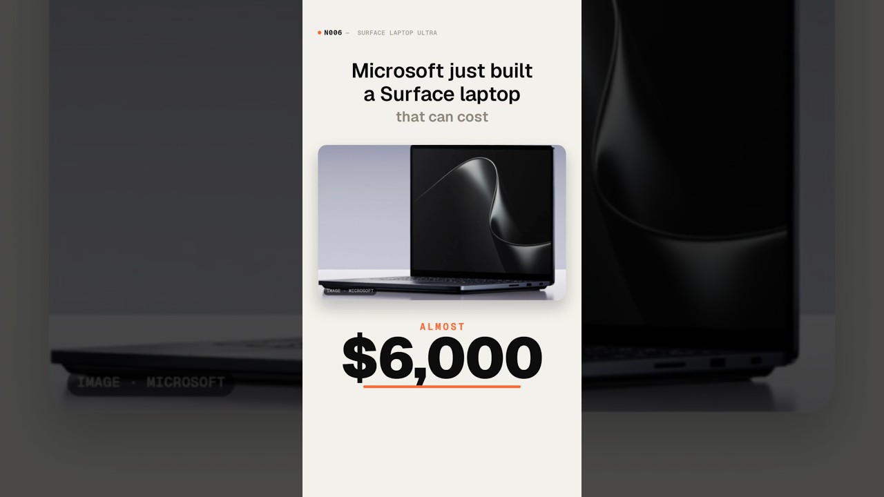 Microsoft Just Built a $6,000 AI Laptop - Meet the Surface Laptop Ultra