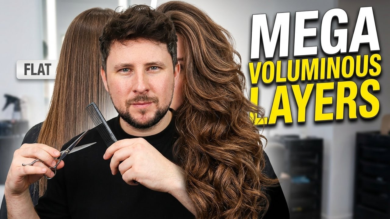 How to cut VOLUMINOUS LAYERS the 2024 hair trend