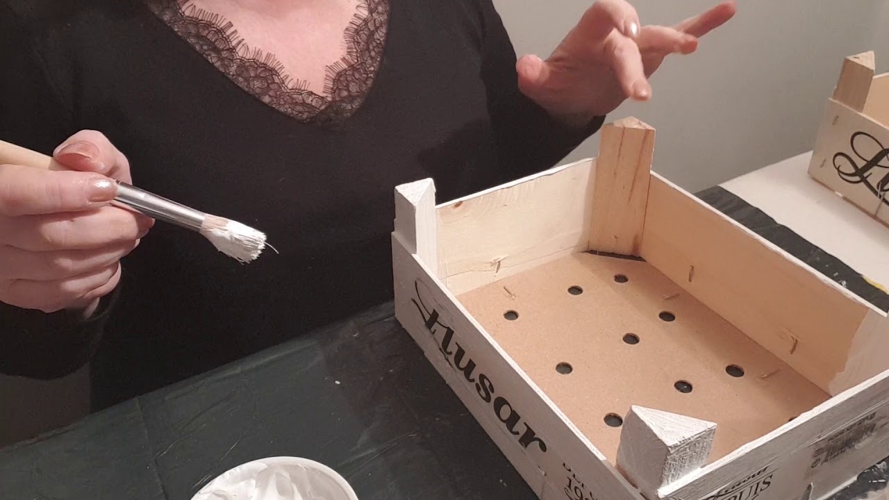 Décoration de caisse à clémentine en 2 partis et bon dimanche bisous