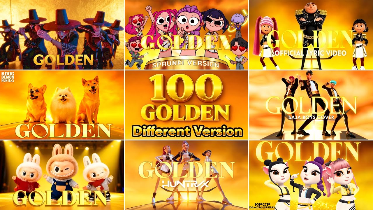Песня 'GOLDEN' Huntr/x в разных версиях ~ K-pop Demon Hunters😍🎶 | Huntrix❤️ Saja Boys