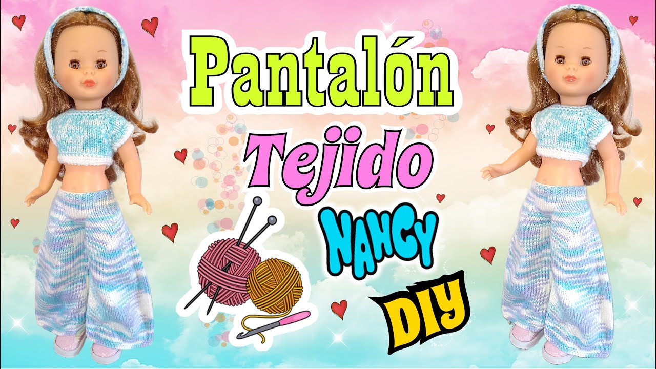 Te gustará realizar este PANTALON con Dos Agujas 🧶✨ para MUÑECAS