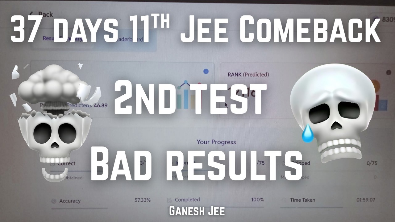 Day 6 JEE Test Result 😔 | Reality Check But Not Giving Up | Ganesh JEE