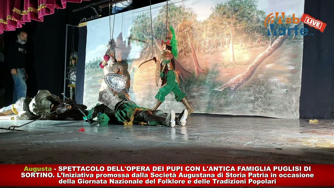 Augusta - Spettacolo dell'Opera dei Pupi con l'antica famiglia Puglisi di Sortino