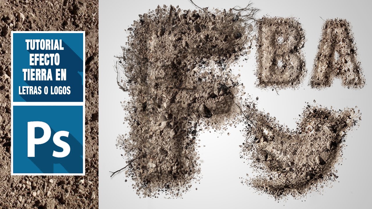 Texto de tierra con Photoshop by @ildefonsosegura