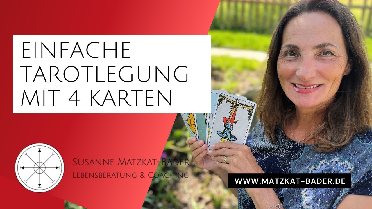Tarotkurs: Einfache 4-Karten-Legung für schwierige Beziehungsthemen mit der Großen Arkana erklärt!