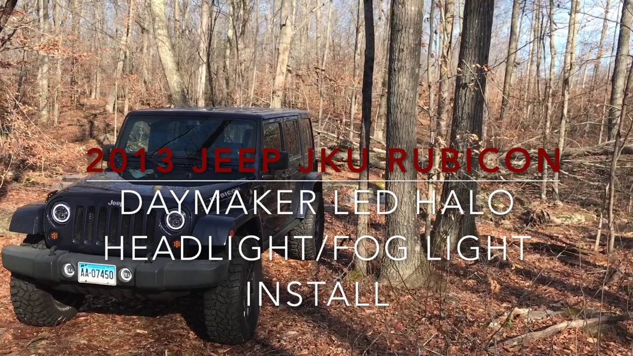 Jeep JK Daymaker LED Halo Headlight and foglight install