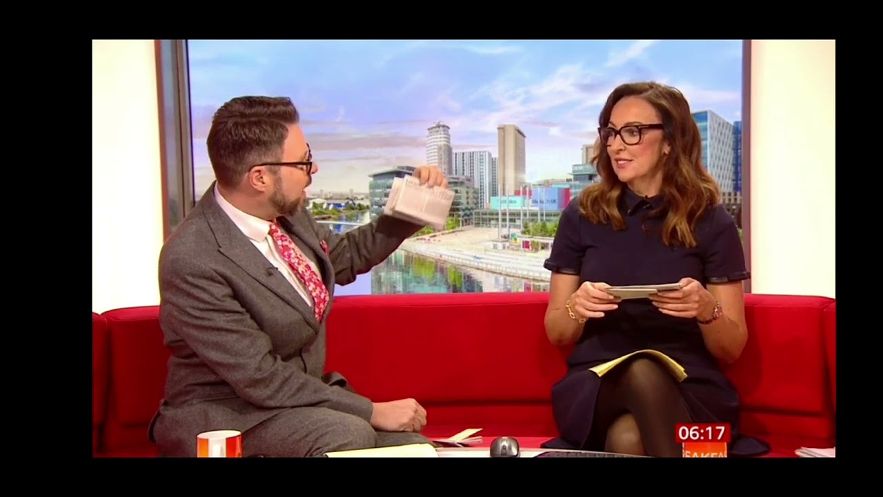 Sally nugent on the sofa ,stockings !