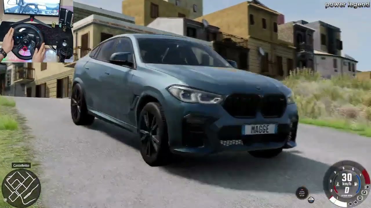 BMW X6 xDrive 40i Luxury 4K In the world power legend with Logitech g29 beamNG drive 