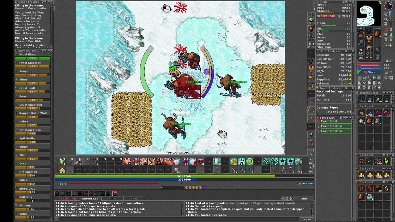 Tibia -Finalizando Bestiary 