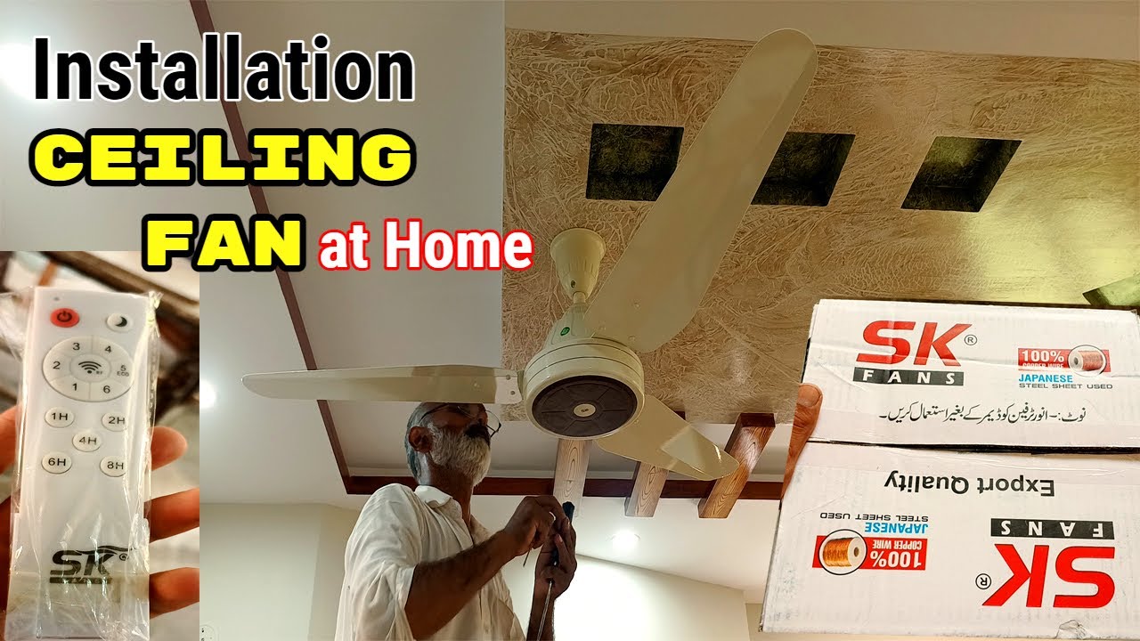 How to install roof ceiling fan | Ceiling fan installation at home
