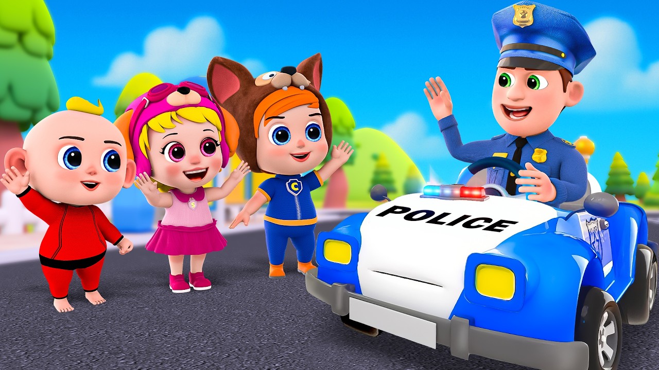 Police Officer Song | Police Cartoon | Safety Tips For Kids | Nursery Rhymes & Kids Songs | PIB