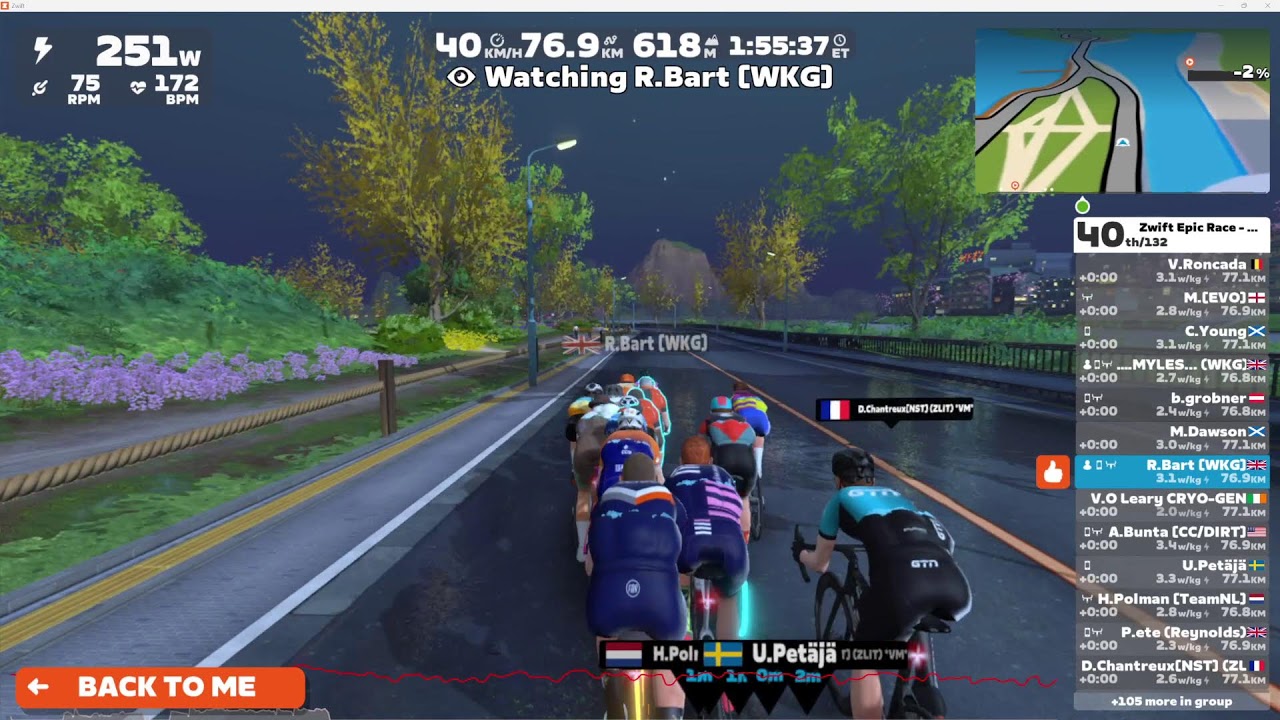 Zwift Epic Race: Makuri Pretzel. All Cats Together