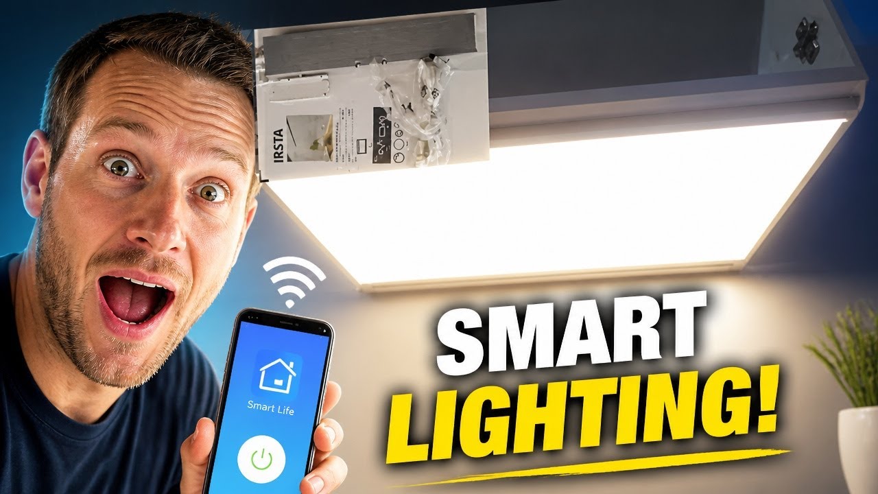 Unpacking and installing IRSTA IKEA light. Connecting and setting up with Smart Life.
