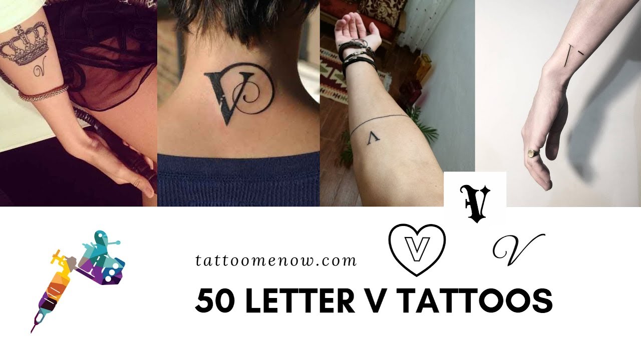50 Letter V Tattoo Designs, Ideas and Templates