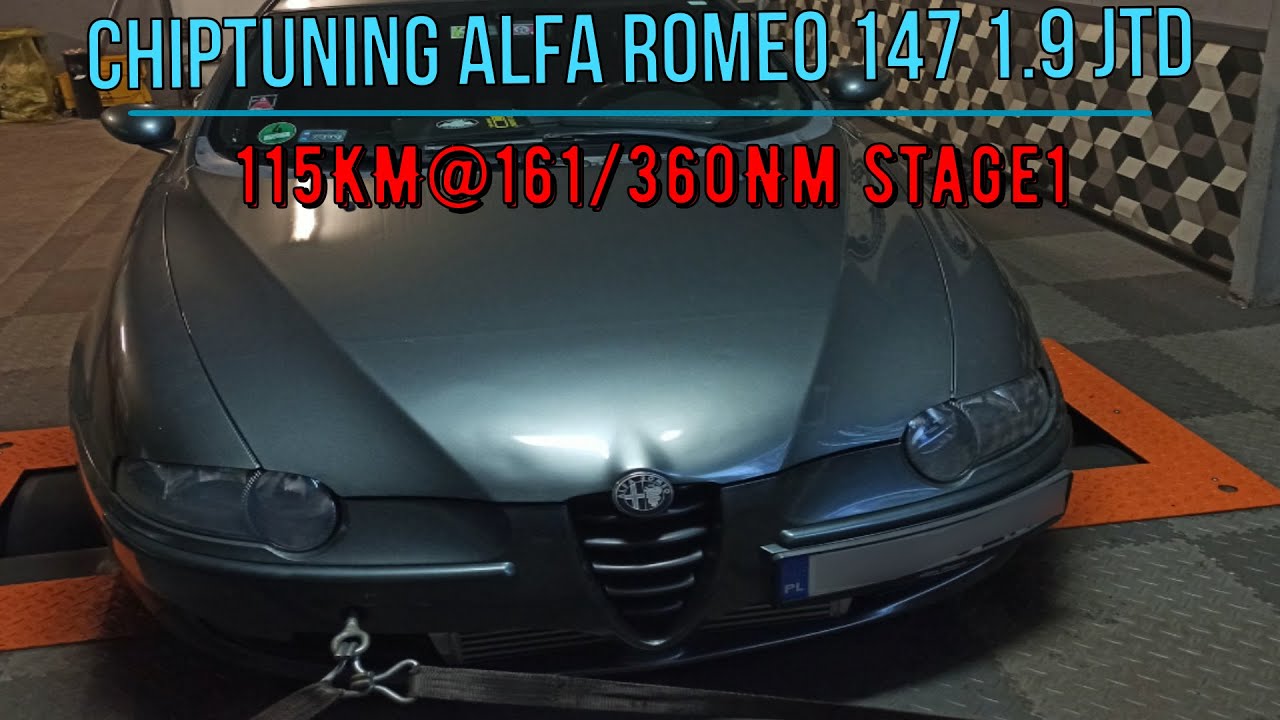 #Chiptuning Alfa Romeo 147 1.9 JTD 8v 115KM@161/360Nm stage1 // modyfikacja od kuchni