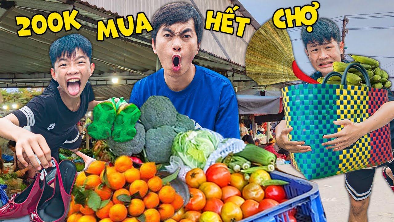 Thái Chuối Thử Thách 200k Mua Tất Cả Đồ Ăn Vặt Trong Chợ - Ai Mua Được Nhiều Nhất Nhận 500$