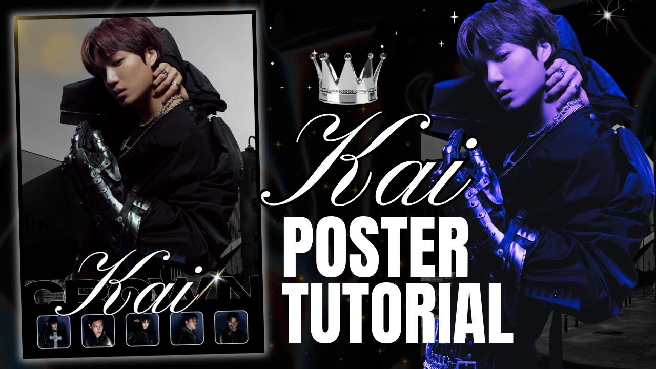 KAI EXO - CROWN ✨How to Make Aesthetic Poster | Canva Tutorial For Beginners (Kpop  Fan Poster)