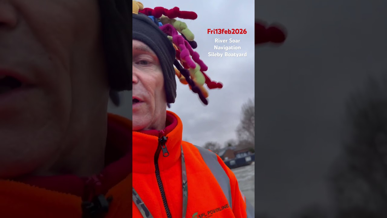 Река выглядит немного полноводной на линии Лестер... #канал #река #наводнение