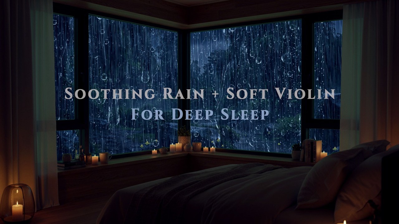 Can You Stay Awake? 🎻🌧️ Very Gentle Rain & Beautiful Violin for Instant Deep Sleep