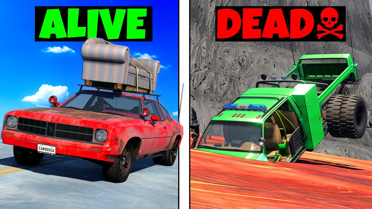 Random Parts Cars on EXTREME ROADS&hellip; But You Can DIE! (BeamNG Drive)