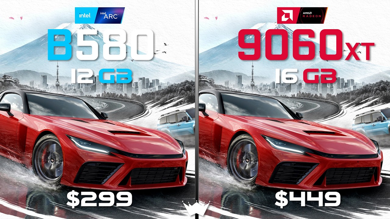 ARC B580 12GB vs RX 9060XT 16 GB | Tested in 10 Games | 1080P
