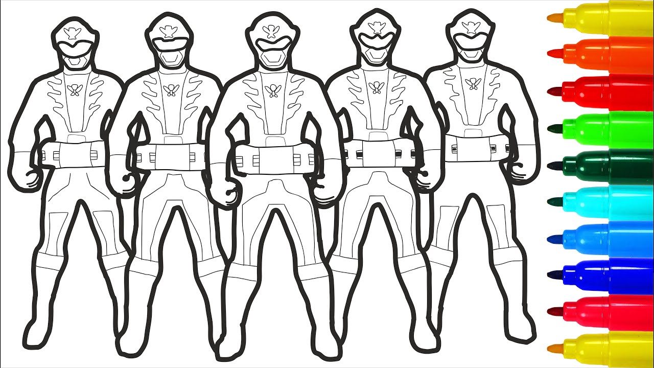 Power Rangers Megaforce Action Superhero Coloring Pages