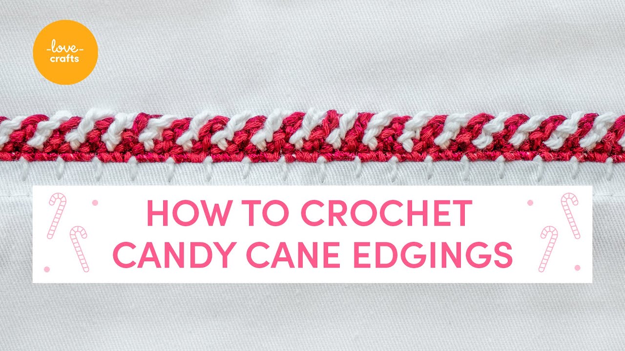 How to crochet a Candy Cane edging 