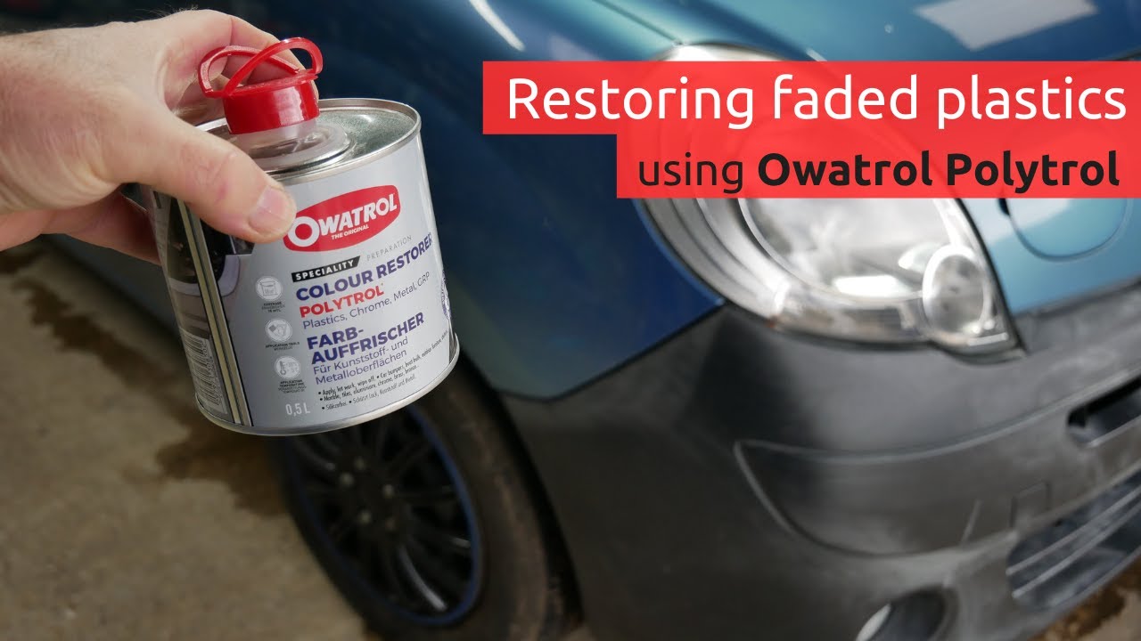 Review of OWATROL Polytrol colour restorer, trying it on a faded car bumper & uPVC front door.