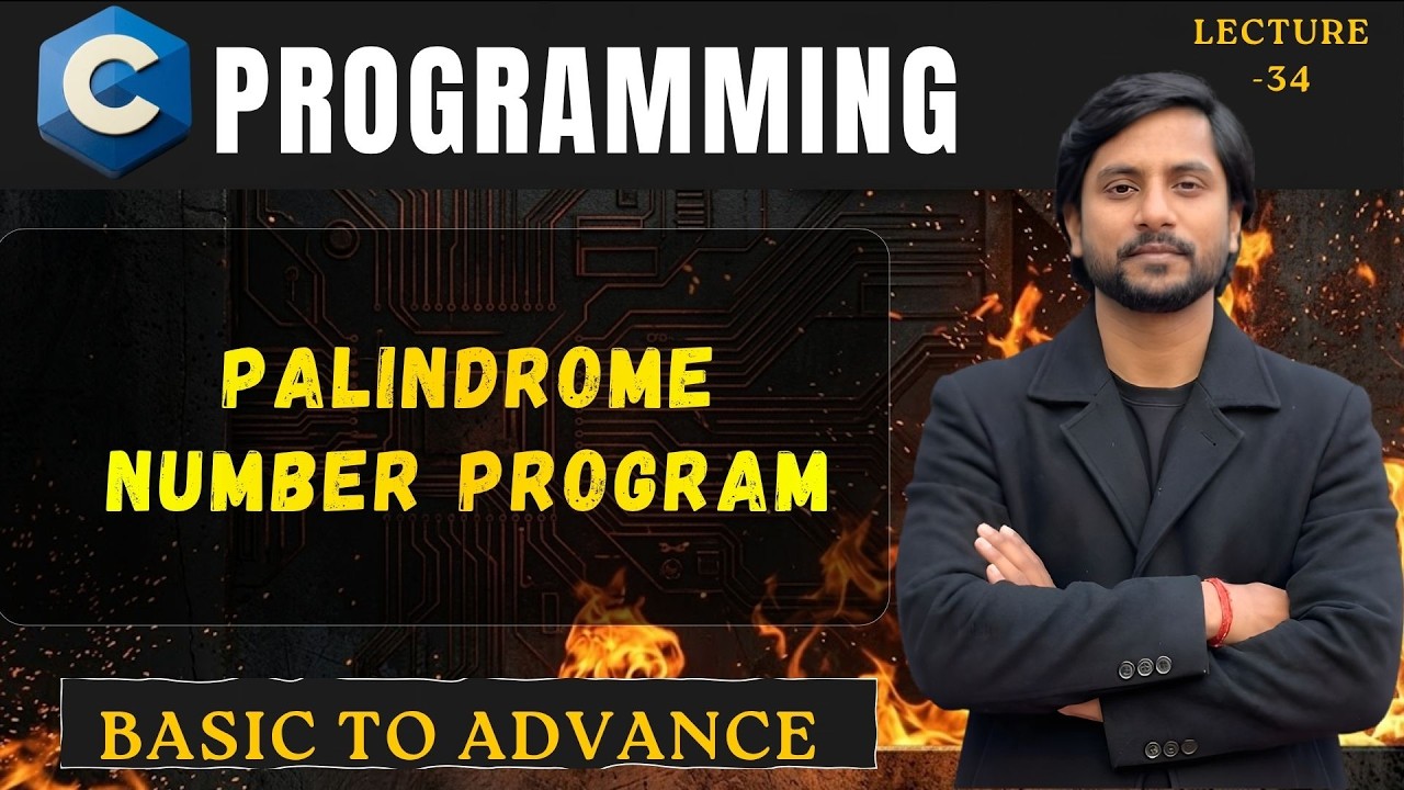 Palindrome Number Program in C | In Hindi
