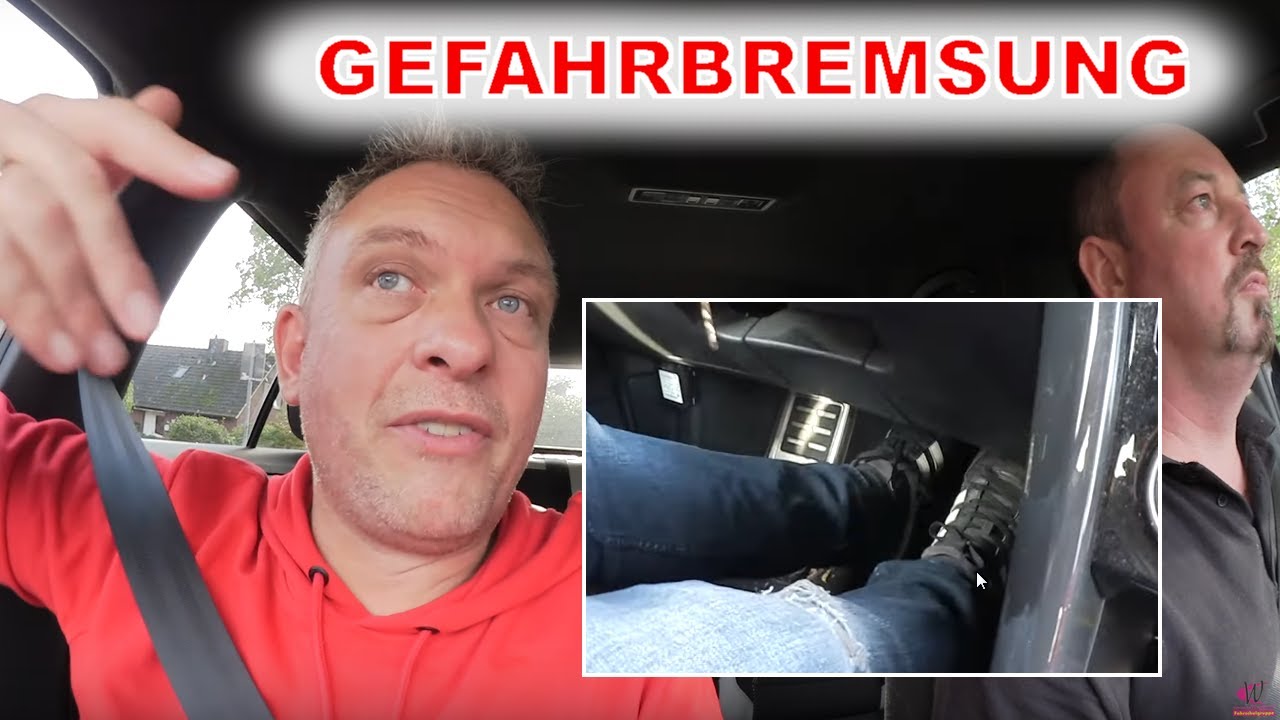 Gefahrbremsung in der Fahrprüfung (Grundfahraufgabe Fahrschule)