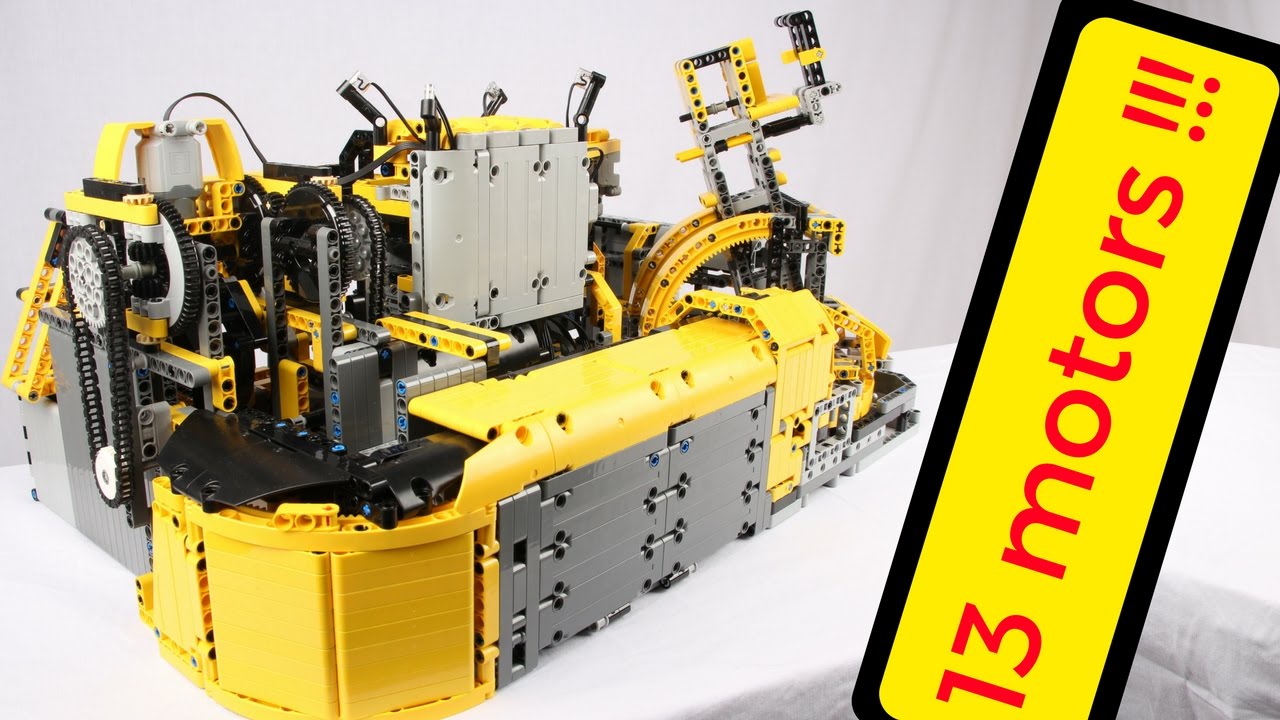 LEGO technic - RED CUBE FACTORY   gopro trip trough factory!!    13x motors, 4x SBrick