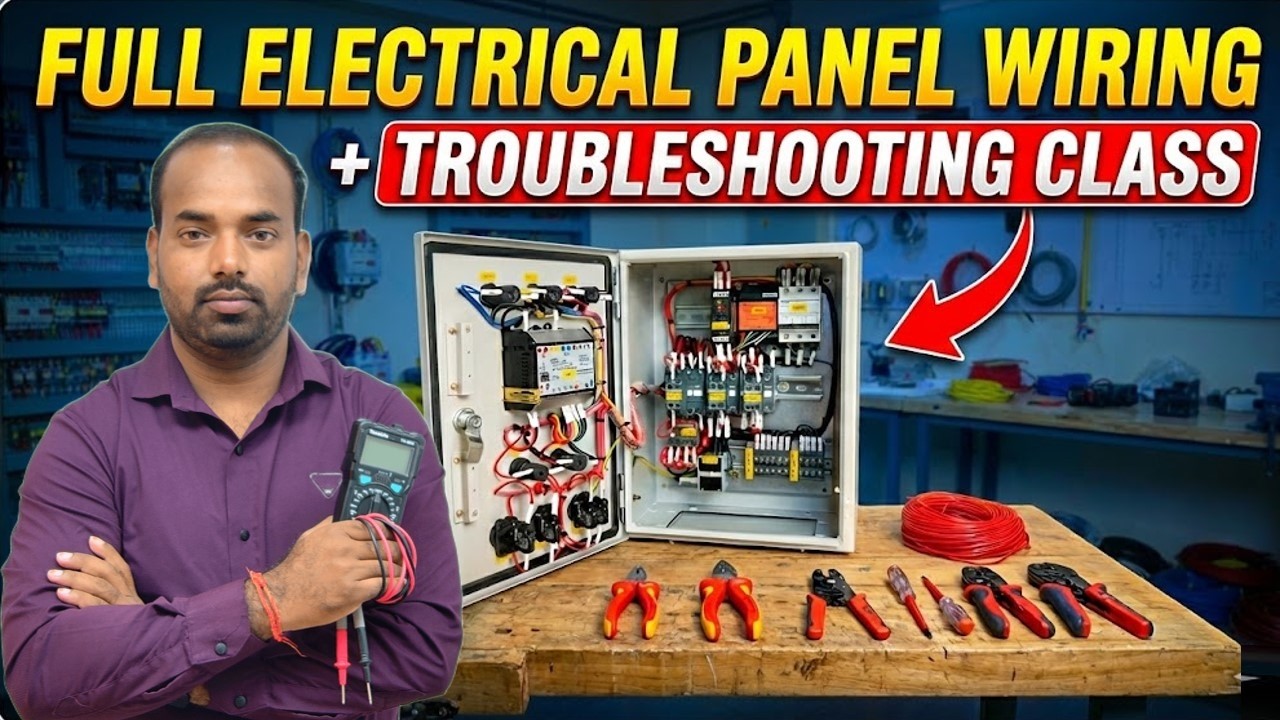 YouTube पर पहली बार Full Electrical Panel Wiring + Troubleshooting एक ही Class में ​