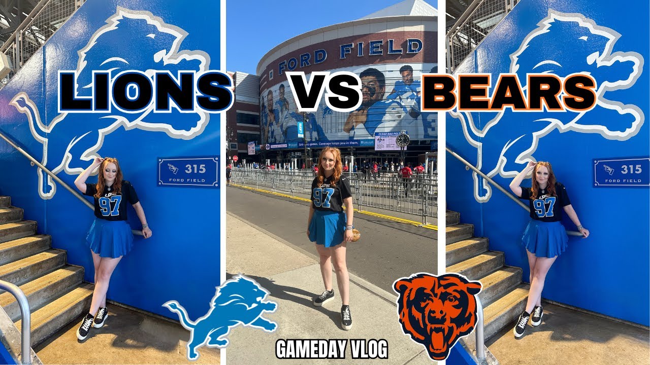 Detroit Lions vs Chicago Bears 🦁🐻 | NFL Gameday Vlog at Ford Field